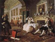 William Hogarth fashionable marriage - breakfast scene oil painting